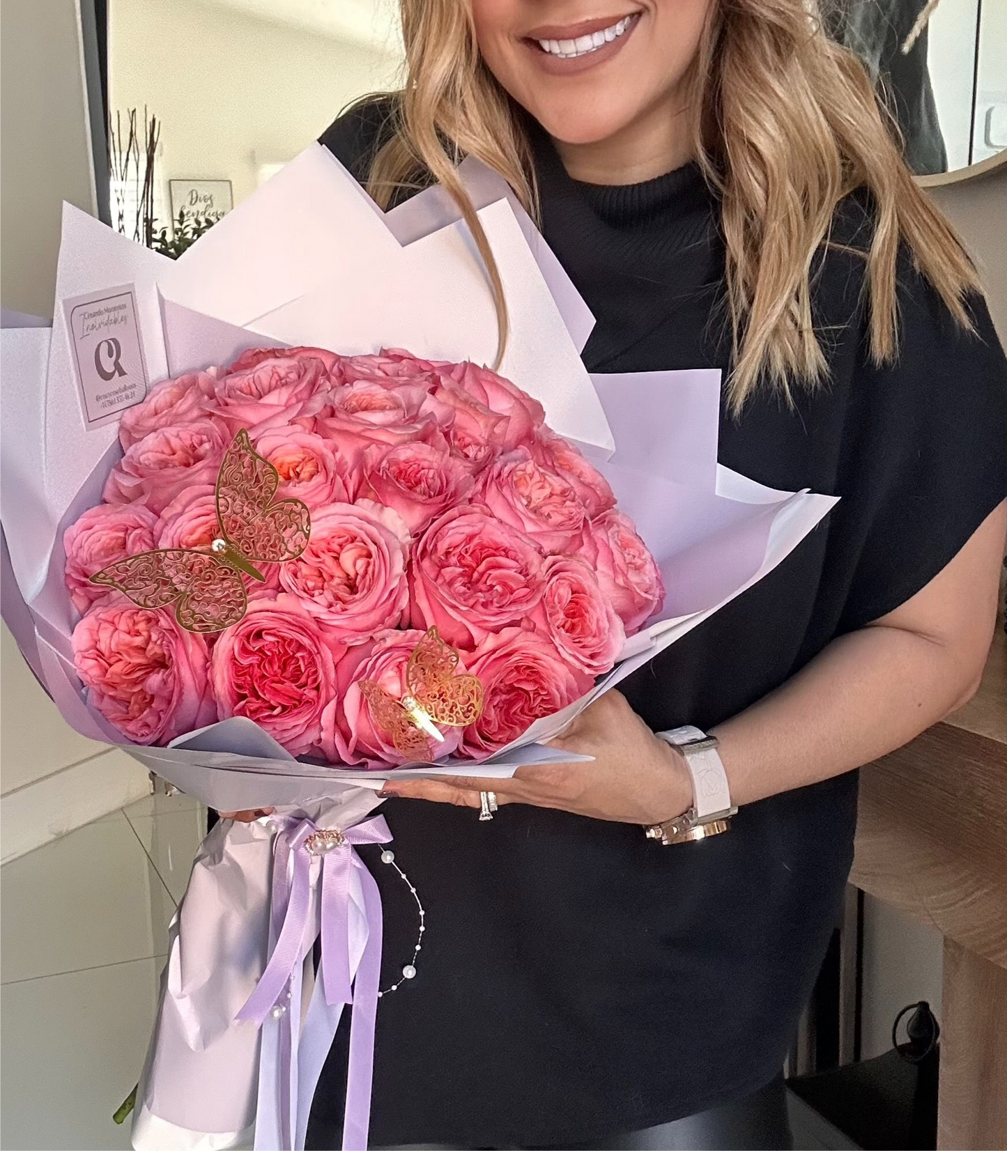 Garden Rose Pink Luxury Bouquet