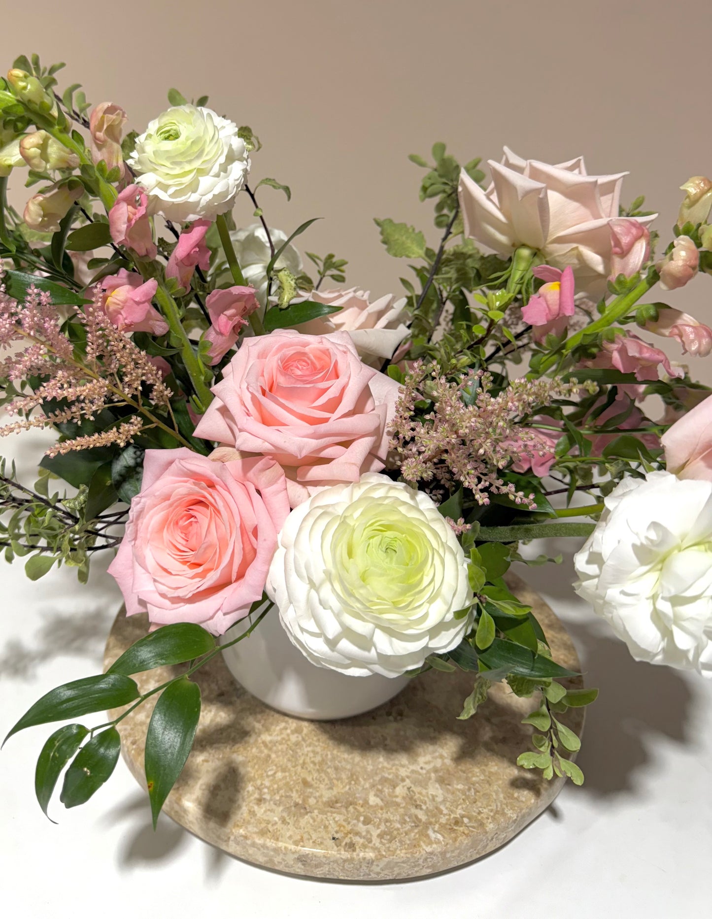Elegant Low Garden Arrangement Premium Roses and Flowers