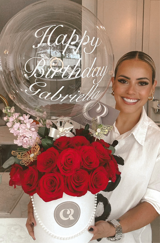 Luxury Birthday Bloom Box” Premium Roses Arrangement