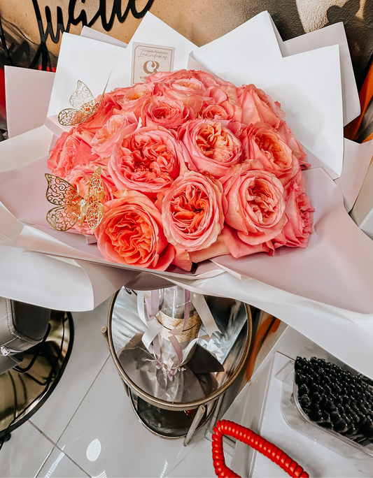 Garden Rose Pink Luxury Bouquet