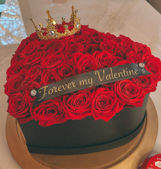Luxury Heart Box 50 Freedom Roses for an Unforgettable Love