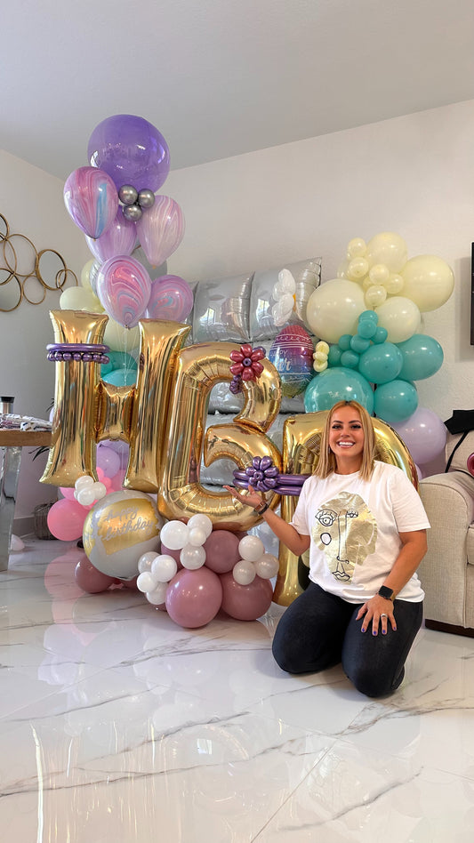 Happy Bday Bouquet Balloons