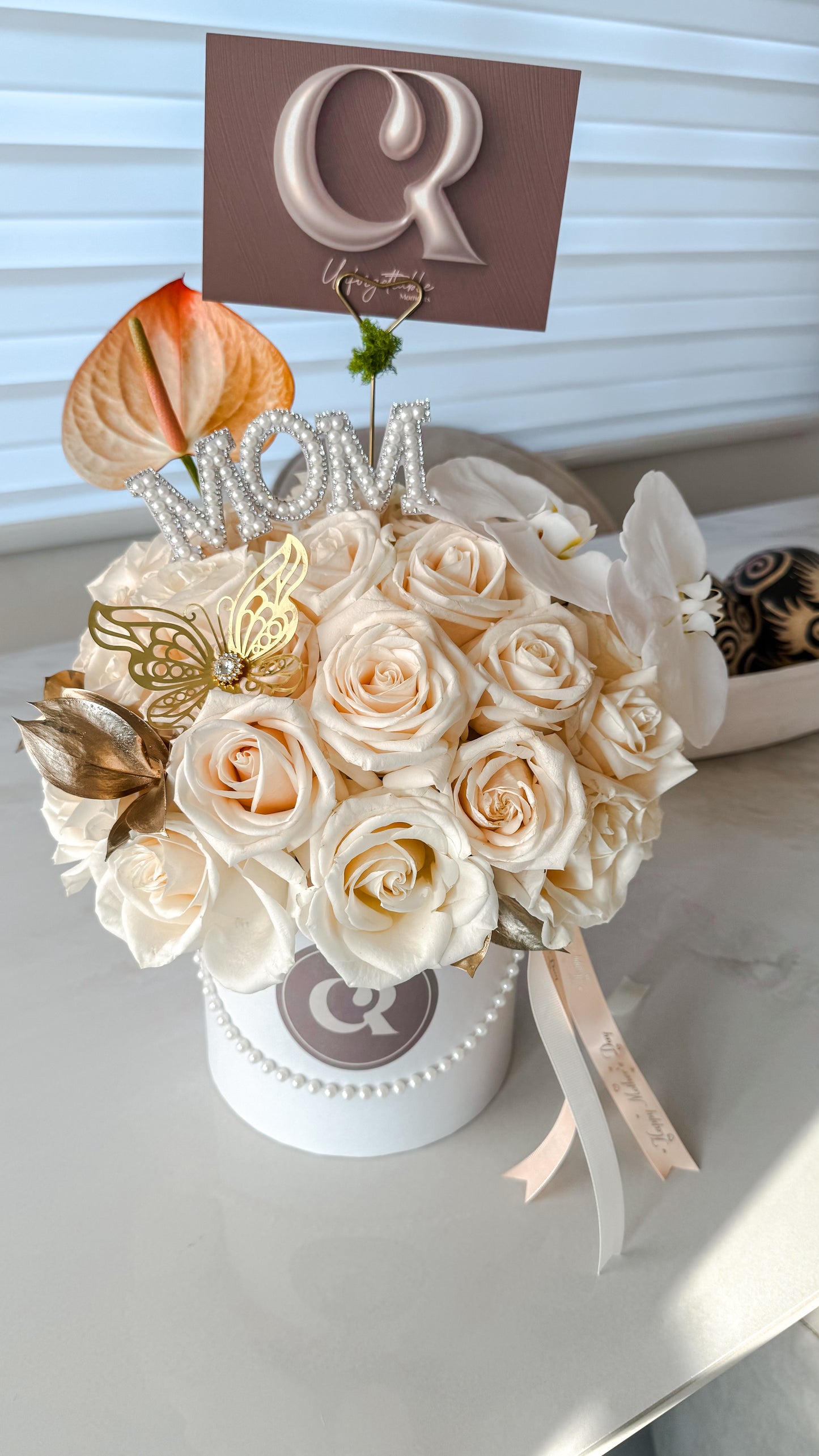Elegant Rose & Orchid Bloom