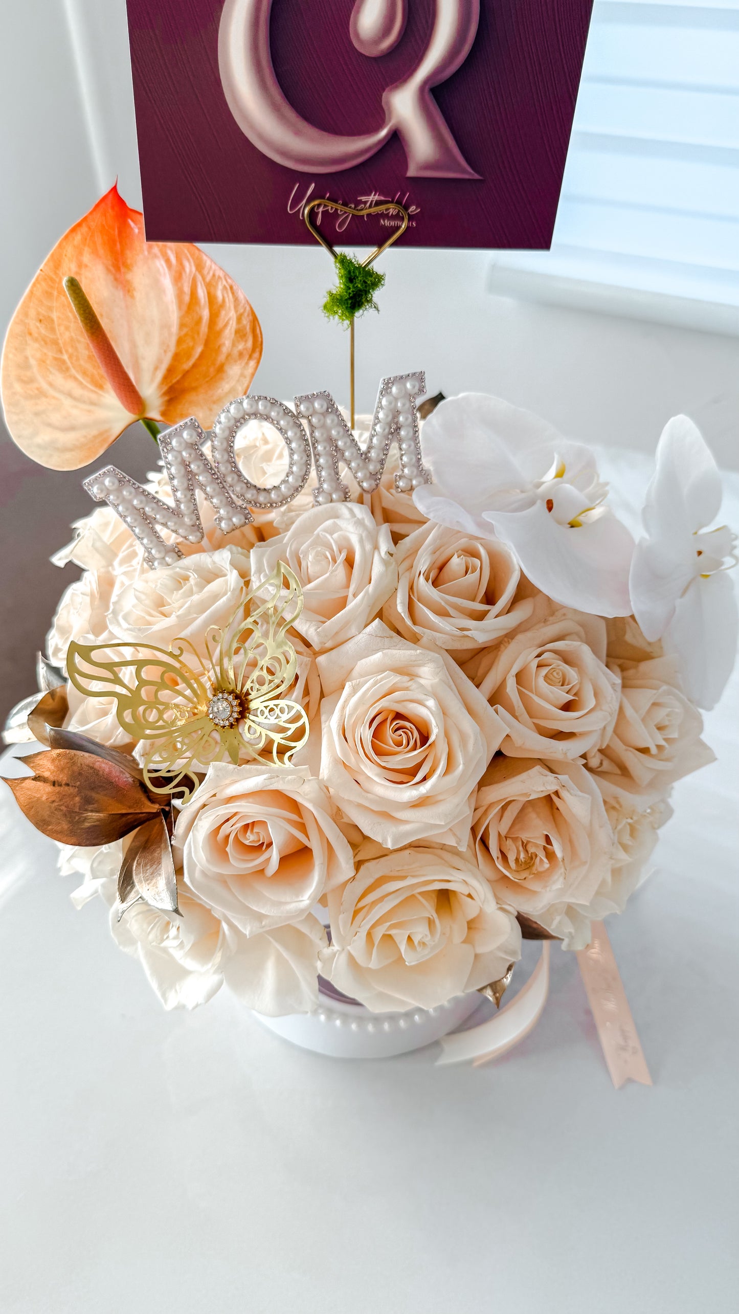 Elegant Rose & Orchid Bloom