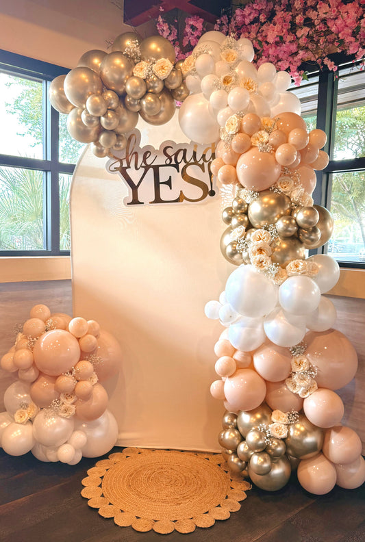 Elegant Balloon Arch Setup Sophisticated Event Design