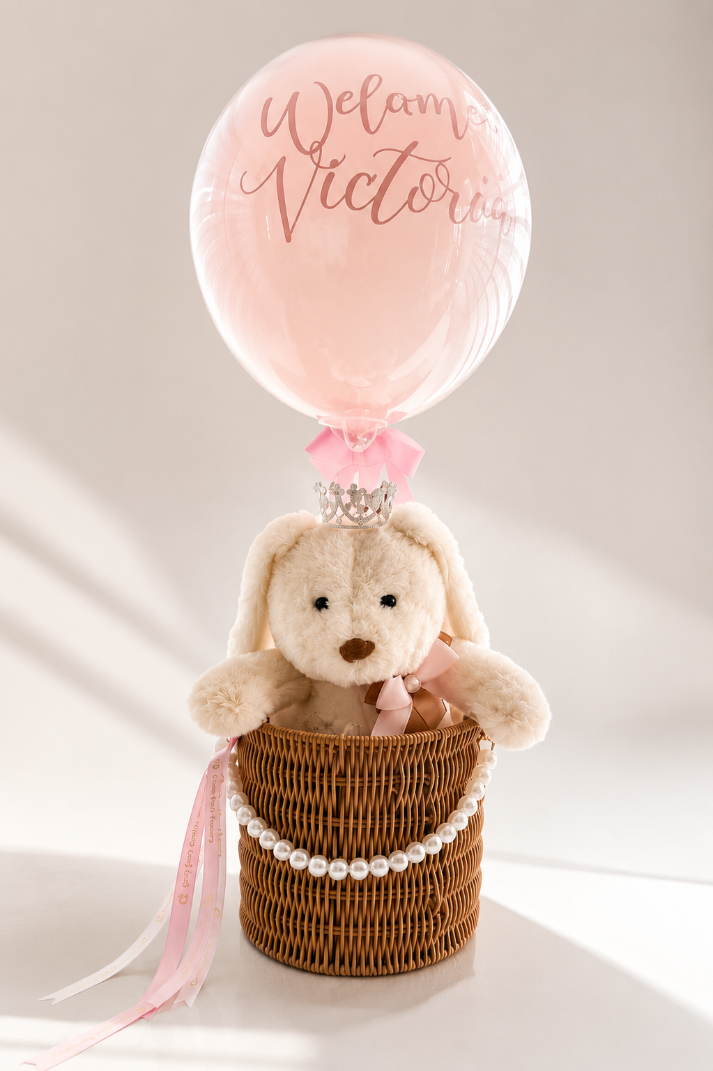 Welcome Baby Gift Basket & Balloon