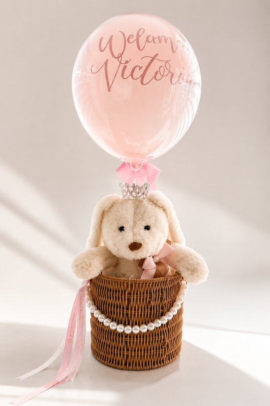 Welcome Baby Gift Basket & Balloon