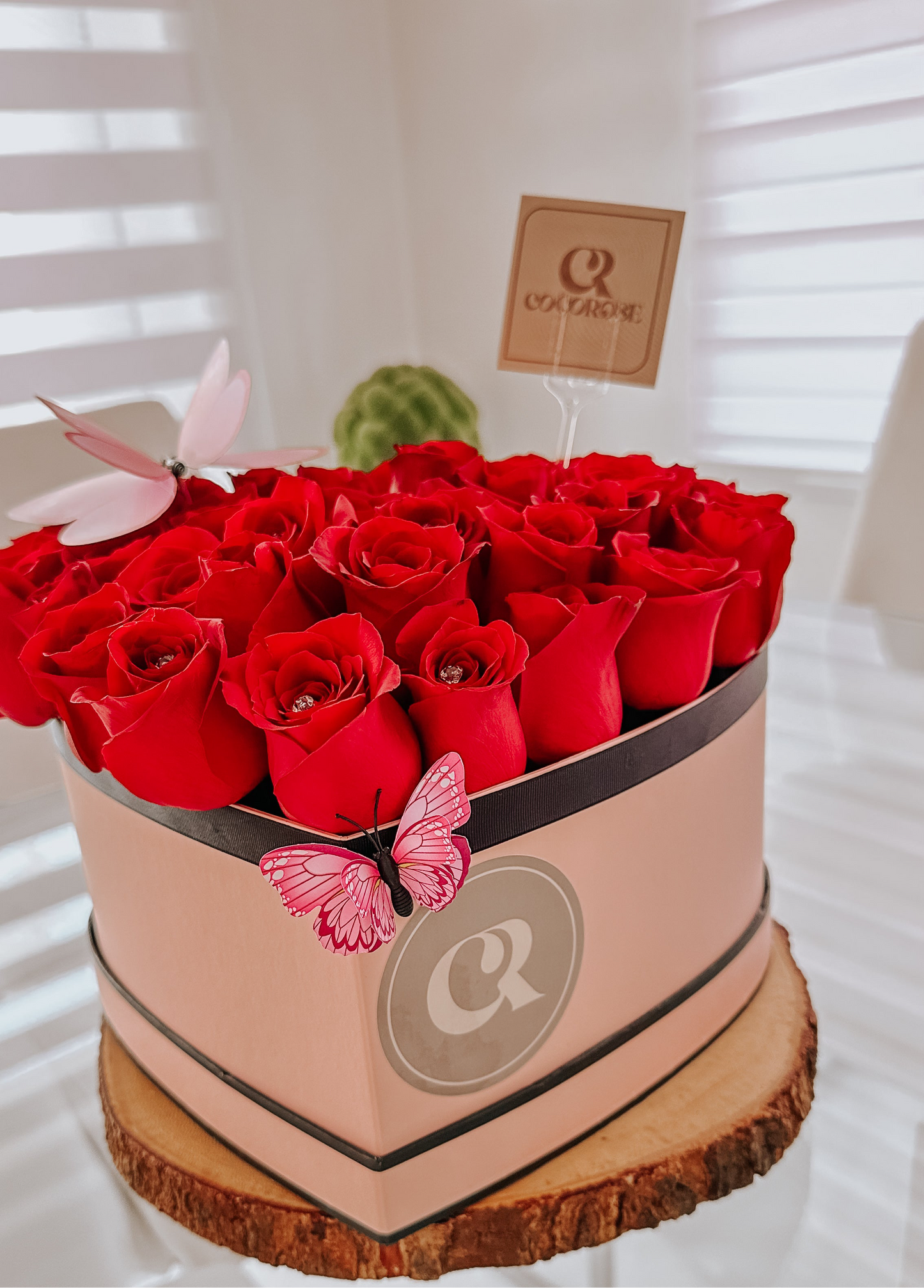 Love Heart Box  25 Premium Roses with Personalized Touch