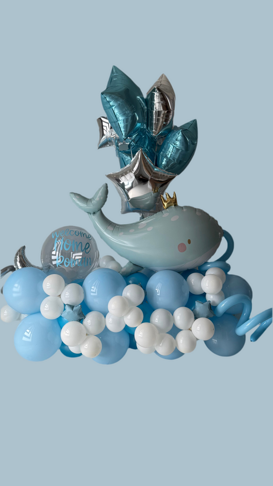 Whale come Baby Luxury Balloon Bouquet