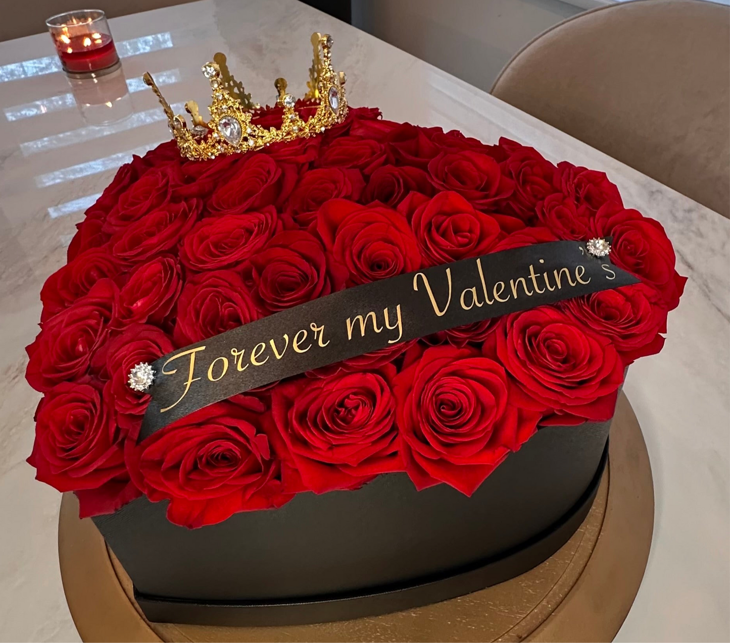 Luxury Heart Box 50 Freedom Roses for an Unforgettable Love